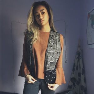 Vintage printed vest